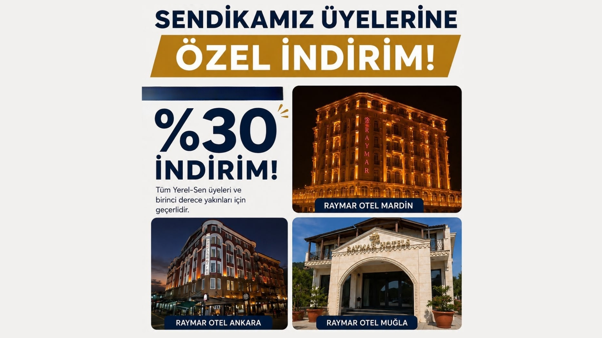 SENDİKAMIZ ÜYELERİNE ÖZEL İNDİRİM ANLAŞMASI YAPILMIŞTIR